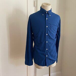 Mid 2000s, Large Blue Dress Shirt White Buttons | American Eagle Outfitters